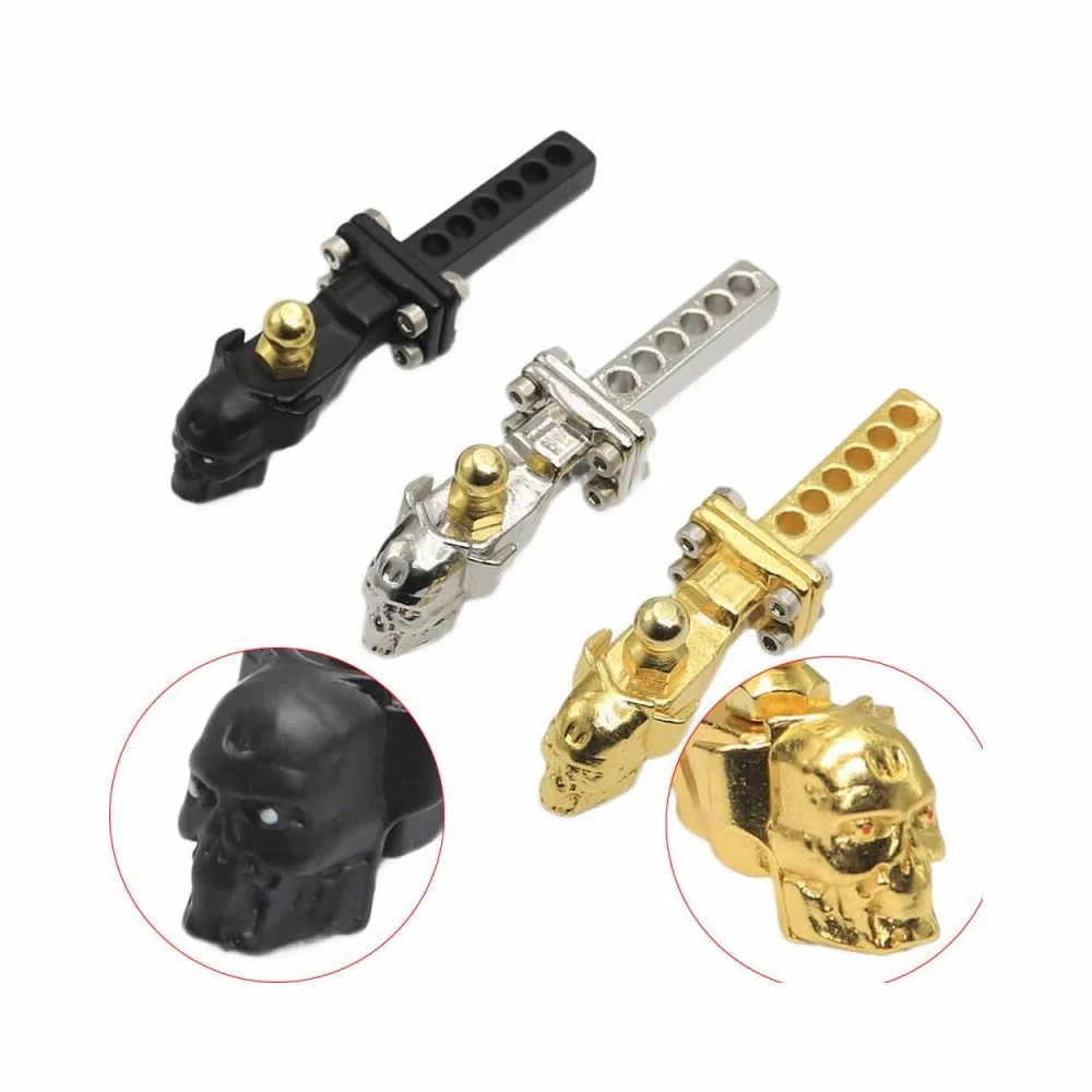 RC Car Metal Skull Tow Hook Drop Hitch Receiver for 1/10 RC Crawler Trx4 Axial Scx10 90046 Upgrade Parts